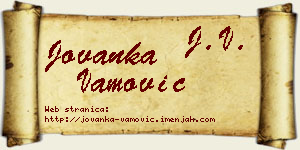 Jovanka Vamović vizit kartica
